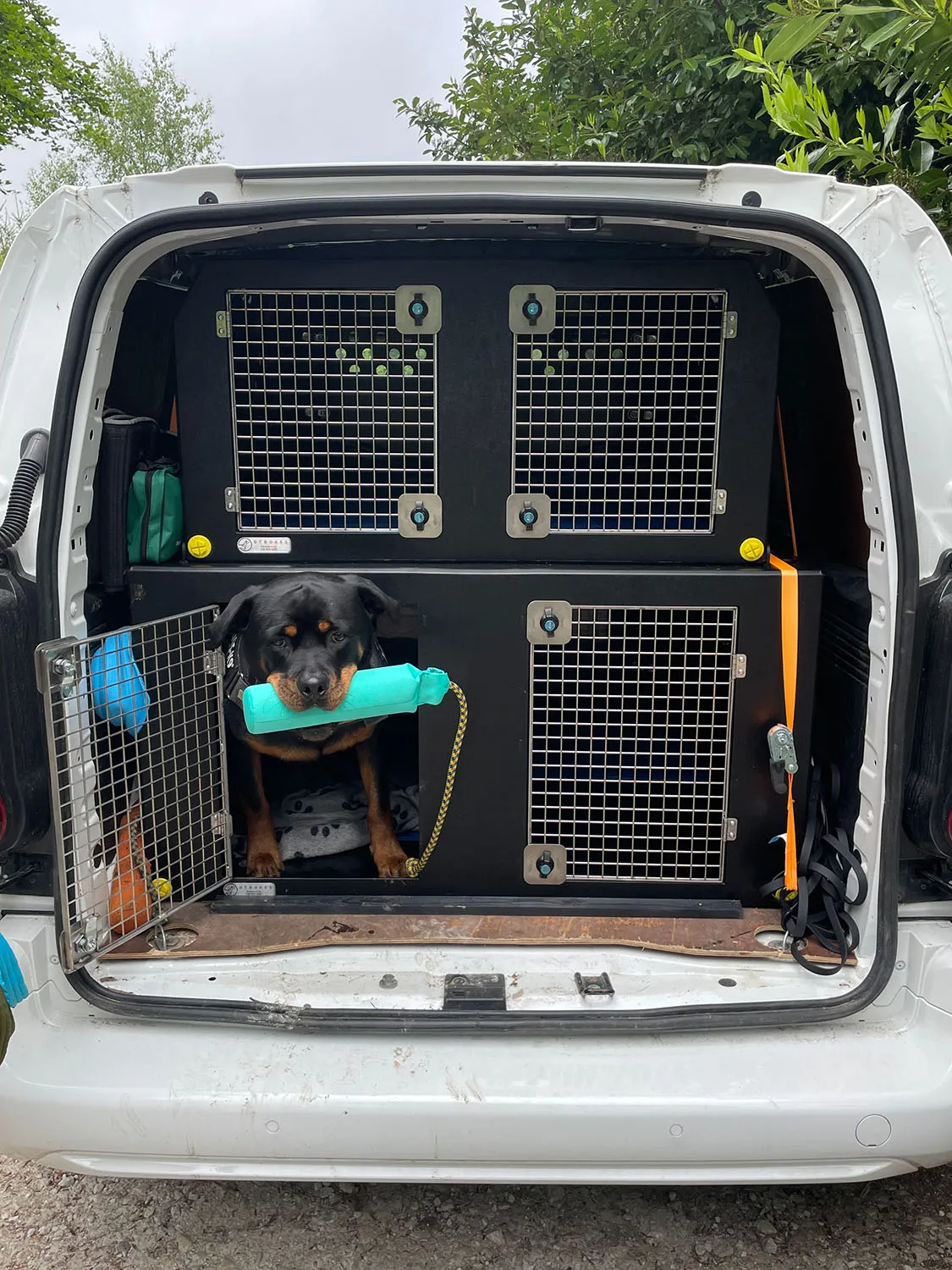 jake getting out of the van crate